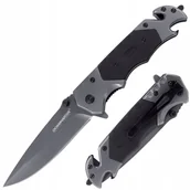 Noże - Dominator Nóż Składany Sprężynowy "Ratowniczy  2-76" Szary/Czarny - miniaturka - grafika 1
