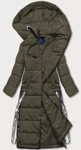 DŁUGA KURTKA PUCHOWA DAMSKA KHAKI (AG3-3038) - Ann Gissy - Kurtki damskie - miniaturka - grafika 1