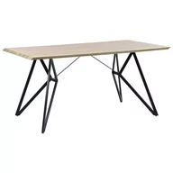 Ławy i stoliki kawowe - Beliani Stół do jadalni 160 x 90 cm jasne drewno BUSCOT - miniaturka - grafika 1