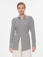 Koszule damskie - Tommy Hilfiger Koszula Seal Aop Fluid Modern Shirt WW0WW40753 Czarny Regular Fit - miniaturka - grafika 1