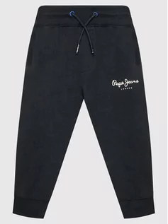 Spodnie i spodenki dla chłopców - Pepe Jeans Spodnie dresowe Georgie PB210621 Czarny Regular Fit - grafika 1