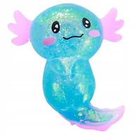 Zabawki sensoryczne - GNIOTEK BROKATOWY antystresowy SENSORYCZNY uroczy uśmiechnięty AXOLOTL - miniaturka - grafika 1