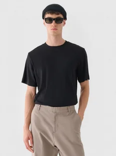 Męski t-shirt basic Outhorn OTHWAW24TTSHM2368 - czarny - Koszulki męskie - miniaturka - grafika 1