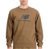 Bluzy męskie - Bluza New Balance MT31538DHE - brązowa - miniaturka - grafika 1