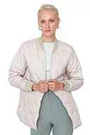 Kurtki damskie - Trendyol Damska kurtka zimowa oversize, oversize, jednokolorowa kurtka zimowa Webstoff, Szary, L - miniaturka - grafika 1