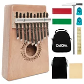 Instrumenty perkusyjne - CASCHA CASCHA Kalimba 10 kluczy, mahoń, fortepian na kciuki z etui, torba do przenoszenia, ściereczka do czyszczenia, młotek do strojenia, naklejki na klucze, nasadki na kciuki, instrument perkusyjny HH 2145 HH 2145 - miniaturka - grafika 1