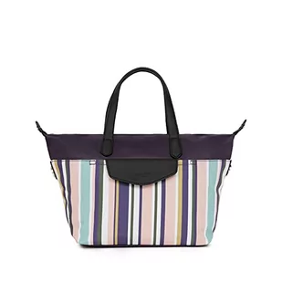 Hexagona Damska kolekcja Paris Calypso – Bayadère/fioletowy – z nylonu mała torebka torebka na ramię – torba na ramię, dł. : 38 x wys. : 22 x P: 11 cm - Torebki damskie - miniaturka - grafika 1