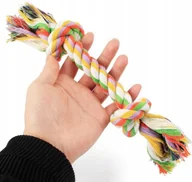 Zabawki dla psów - Bawełniany SZNUR Szarpak Zabawka Gryzak dla Psa na Zęby Kamień r. S 22cm - miniaturka - grafika 1