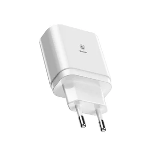 Baseus Mirror Lake inteligentna ładowarka sieciowa adapter EU z wyświetlaczem napięcia ładowania 3x USB 3.4A biały (CCALL-BH02) - Ładowarki do telefonów - miniaturka - grafika 3