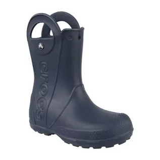 Buty dla dziewczynek - Kalosze Crocs Handle It Rain Boot Kids Jr 12803-410 granatowe - grafika 1