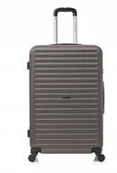 Walizki - Duża walizka podróżna VIP ABS 28" DARK GREY ATENY 4,4kg 102L odpinane kółka - miniaturka - grafika 1