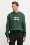 Bluzy męskie - Calvin Klein bluza bawełniana męska kolor zielony z nadrukiem LV04LD242G - miniaturka - grafika 1