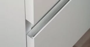 Uchwyt meblowy krawędziowy Grada 297 Aluminiowy biały - Zawiasy, okucia i inne akcesoria - miniaturka - grafika 1