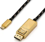 Adaptery i przejściówki - Roline Kabel adaptera ROLINE GOLD USB typu C - DisplayPort, v1.2, M/M, 1 m - miniaturka - grafika 1
