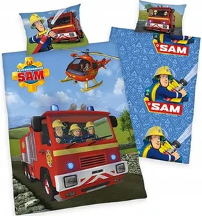Pościel bawełniana 100x135 Strażak Sam Fireman do łóżeczka poszewka dziecka - Pościel dla dzieci - miniaturka - grafika 1