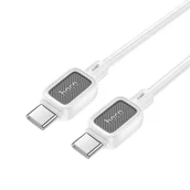 Kable USB - HOCO kabel Typ C do Typ C 3A 60W X108 1 m biały - miniaturka - grafika 1