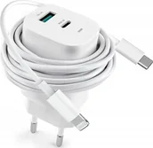 Ładowarki do telefonów - Ładowarka Vidvie ZESTAW SZYBKA ŁADOWARKA SIECIOWA DO iPhone USB TYPE-C KABEL 3000mA - miniaturka - grafika 1