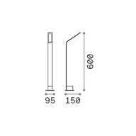 Lampy ogrodowe - Ideallux Słupek ogrodowy LED Ideal Lux czarny 3000 K wysokość 60 cm aluminium - miniaturka - grafika 1