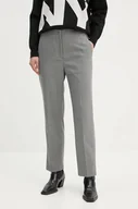 Spodnie damskie - Tommy Hilfiger spodnie damskie kolor szary proste high waist WW0WW42951 - miniaturka - grafika 1