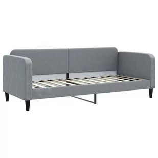 Sofa z materacem do spania, jasnoszara, 80x200 cm, tkanina Lumarko! - Łóżka - miniaturka - grafika 4
