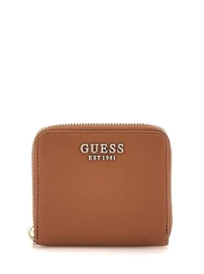 GUESS Damski portfel Laurel SLG Small Zip Around, koniak - Portfele - miniaturka - grafika 1