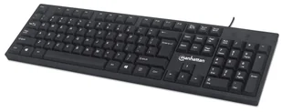 Manhattan 179324 klawiatura USB QWERTY Angielski Czarny - Klawiatury - miniaturka - grafika 1