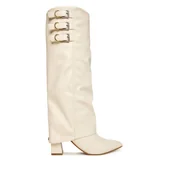 Kozaki damskie - Kozaki Guess FLFGAR ELE11 Écru - miniaturka - grafika 1