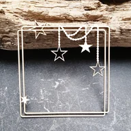 Scrapbooking - Kwadratowa ramka z koralikami i gwiazdkami - miniaturka - grafika 1