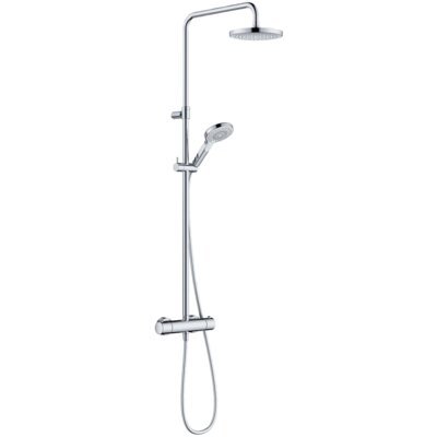 Zestaw prysznicowy natynkowy KLUDI Dive X Dual Shower System 6907905-00 z deszczownicą Chrom