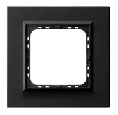 Klawisze i ramki - Ospel Ramka  pojedyncza SONATA metal 4mm - antracyt/czarna - miniaturka - grafika 1