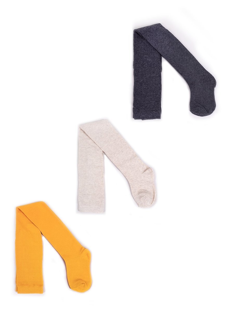 Rajstopy dziewczęce bawełniane gładkie 3PAK 128-134