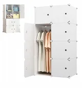 Meble do przedpokoju - Szafa Modułowa Szafka Regał Garderoba Półeki Drążek Wieszak - miniaturka - grafika 1