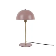 Noże stołowe - Różowa lampa stołowa z detalami w kolorze złota Leitmotiv Bonnet - miniaturka - grafika 1