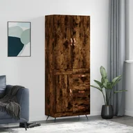 Witryny - vidaXL Witrynka przydymiony dąb 69,5x34x180 cm materiał drewnopochodny - miniaturka - grafika 1