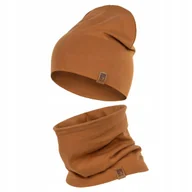 Czapki dla dzieci - Czapka Dziecięca Wiosenna Jesienna Komin Komplet Bawełna Dla Dzieci 48-56 - miniaturka - grafika 1