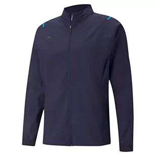 PUMA PUMA Męska kurtka Teamcup Sideline pleciona kurtka Peacoat-Puma New Navy M 656743 - Kurtki męskie - miniaturka - grafika 1