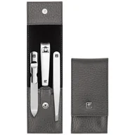Etui i futerały do telefonów - Zestaw podróżny Zwilling Classic Inox – skórzane etui, 3 elementy - Szary - miniaturka - grafika 1