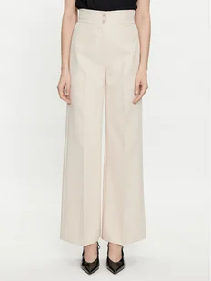Maryley Spodnie materiałowe 24EB680/43GE Beżowy Wide Leg - Spodnie damskie - miniaturka - grafika 1