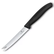 Noże kuchenne - Victorinox SZWAJCARIA Nóż kuchenny ząbkowane ostrze do sera 11 cm,czarny + darmowy zwrot (6.7863) 6.7863 - miniaturka - grafika 1