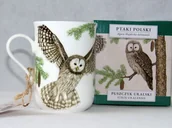 Kubki - MCP, kubek porcelanowy 300ml - PUSZCZYK/PTAKI POLSKI by Agata Hajdecka - miniaturka - grafika 1