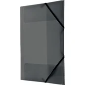 Teczki i skoroszyty - Teczka z gumką na rogach A4 PP czarna BT624-V TETIS - miniaturka - grafika 1