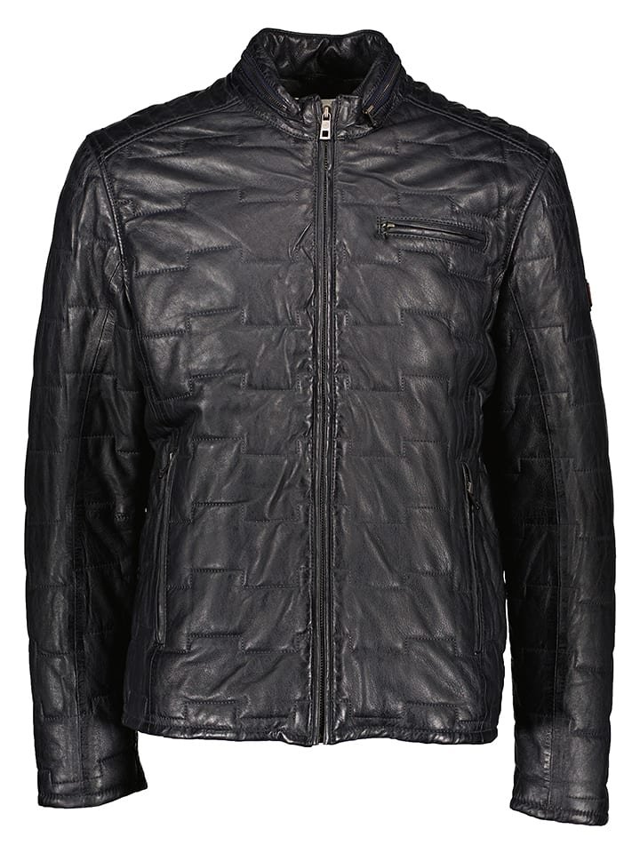 Bugatti Skórzana kurtka w kolorze czarnym