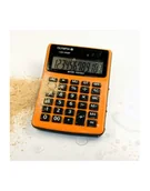 Kalkulatory - OLYMPIA LCD 1000P KALKULATOR PULPIT PODSTAWOWY KALKULATOR CZARNY, POMARAŃCZOWY - miniaturka - grafika 1