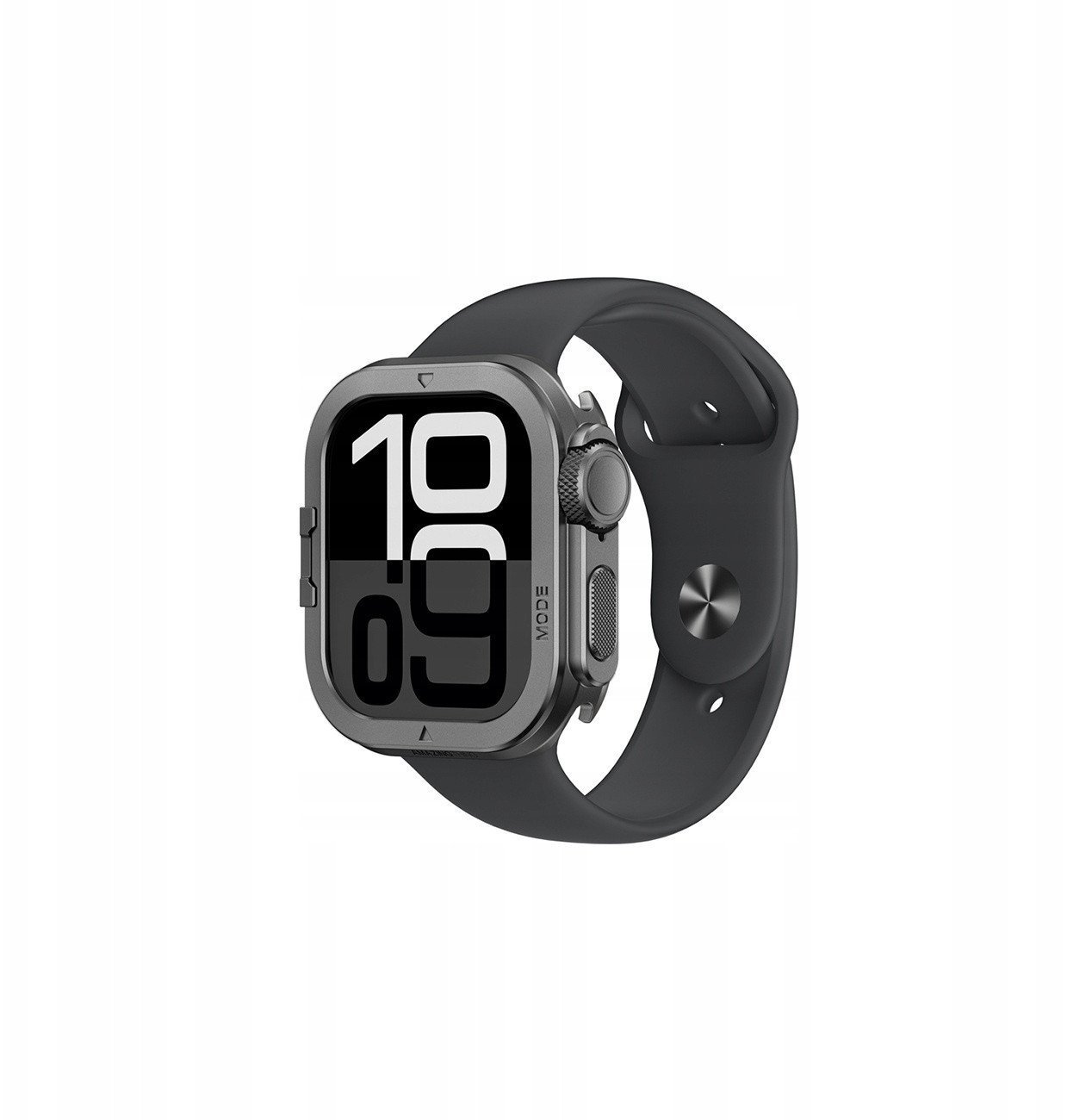 Etui metalowe AMAZINGTHING Titan Pro na Apple Watch 11 46mm aluminiowe - czarne