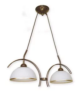 Lemir Flex Żyrandol 2 Brązowy + zdobienie złotem O1482 BR (O1482 BR) - Lampy sufitowe - miniaturka - grafika 1