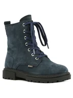 Kozaki damskie - Richter Shoes Skórzane kozaki "Klara" w kolorze granatowym - miniaturka - grafika 1