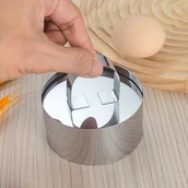 Inne - Zestaw Pierścieni do Ciasta ze Nierdzewnej z Wyciskaczami - Okrągłe do Ciasta 3.15" na Desery, i Tartare - Zawiera 6 Pierścieni i 6 Wyciskaczy - miniaturka - grafika 1