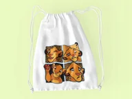 Torby szkolne - WOREK DO SZKOŁY WF/BUTY KRÓL LEW + IMIĘ - miniaturka - grafika 1