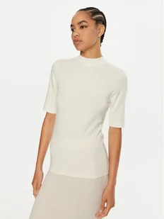 Calvin Klein Bluzka K20K207744 Écru Regular Fit - Bluzki damskie - miniaturka - grafika 1