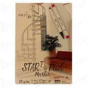 Podobrazia, bloki, papiery - Smlt Blok Do Markerów Start Marker A4 70G 20Ark Ms-20 - miniaturka - grafika 1